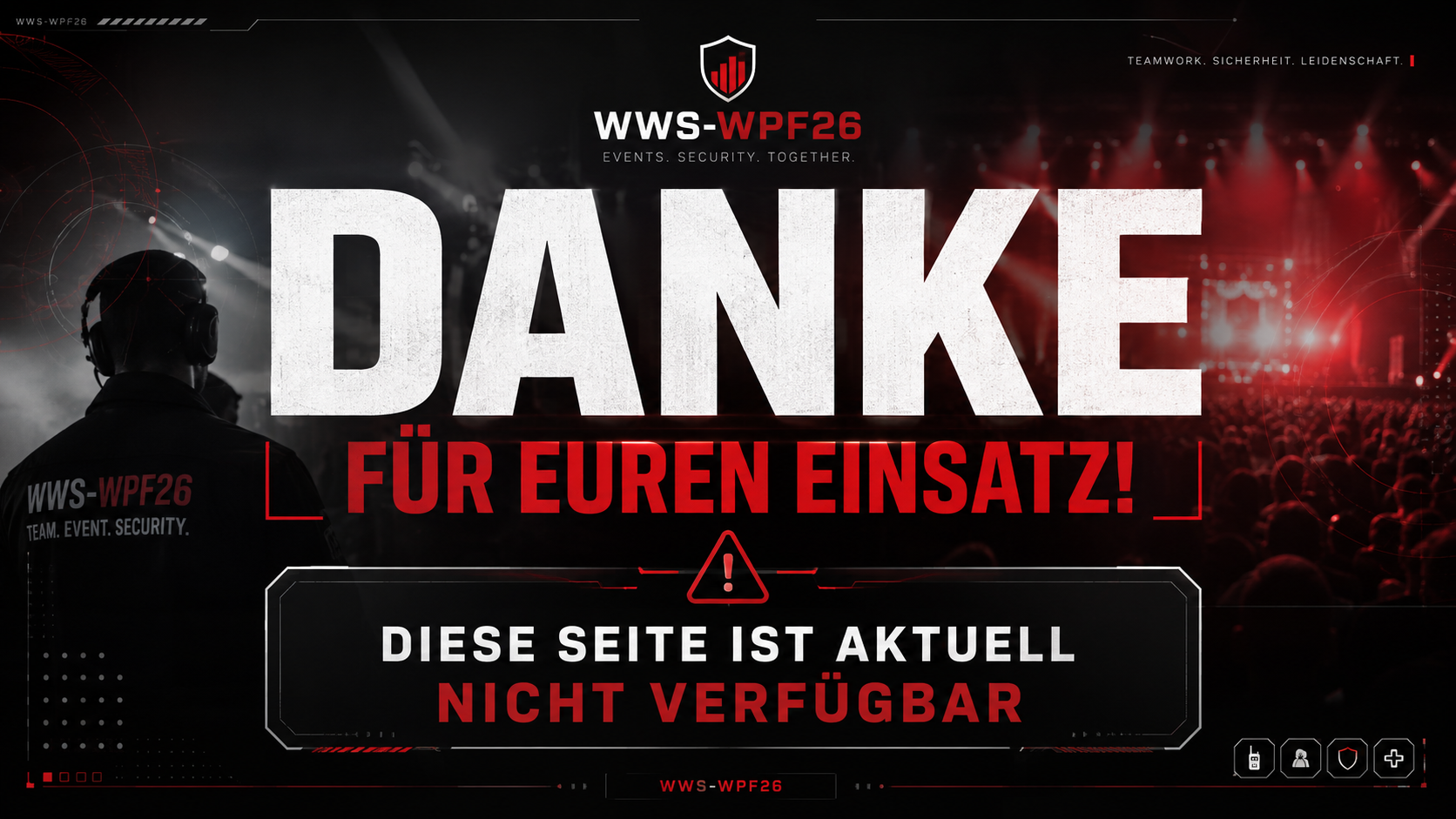 Danke für euren Einsatz! Diese Seite ist aktuell nicht verfügbar.